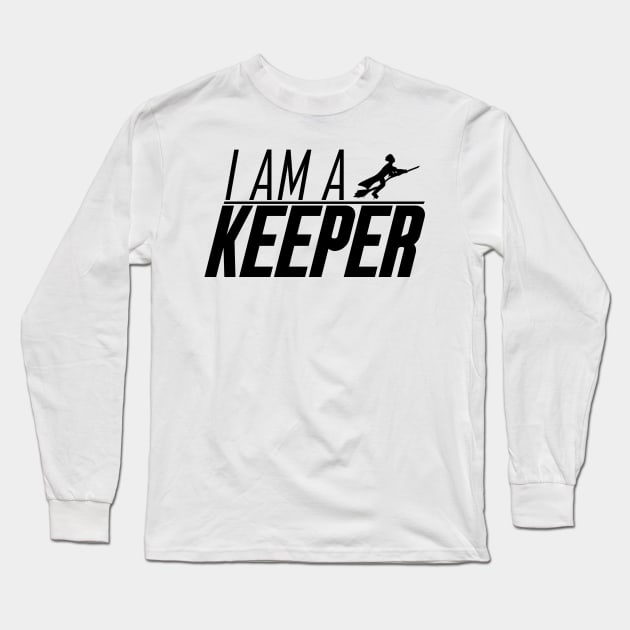 Keeper Black White Long Sleeve T-Shirt by tysonstreet